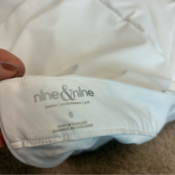 Nine&Nine white golf skort mini skirt Sz 6 - Picture 8 of 15